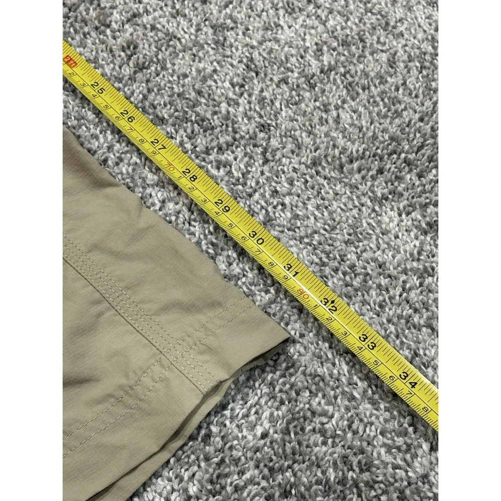 The North Face Mens Convertible Hiking Pants Khaki Tan Zip Off Ripstop Cargo